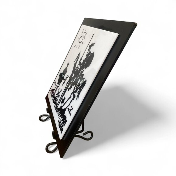 Modern Classics Inc, NY, NY Silk Screened Don Quixote Picasso Kitsch Folk Art - Picture 6 of 6